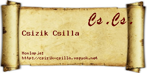 Csizik Csilla névjegykártya